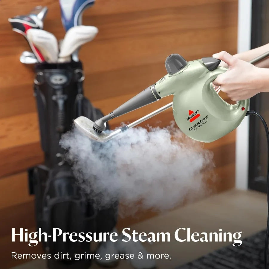 Steam Shot OmniReach handheld portable steam cleaner for tile grout windows bathrooms kitchens fabric steaming tool includes 10