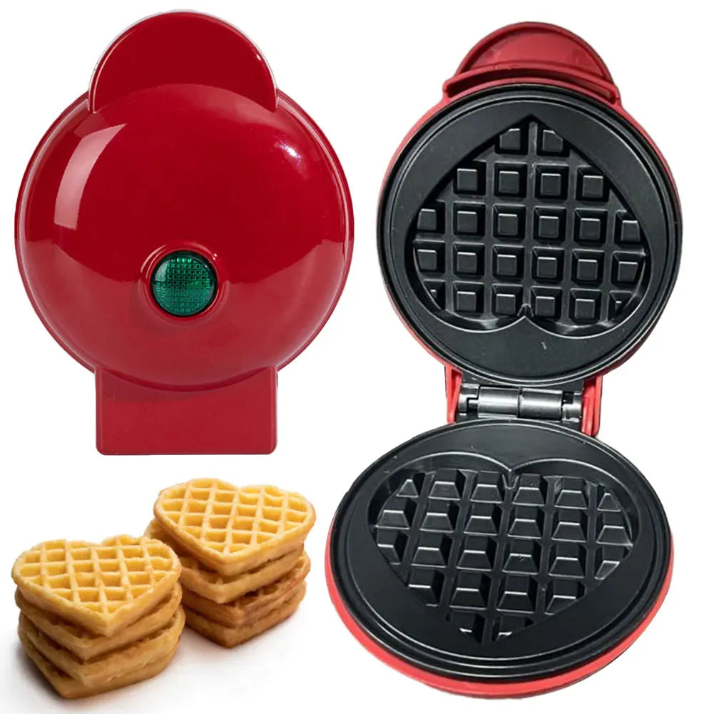 Waffle Iron Nonstick Electric Breakfast Maker Household Breakfast Electric Baking Pan for Quick Breakfasts Snacks and Desserts