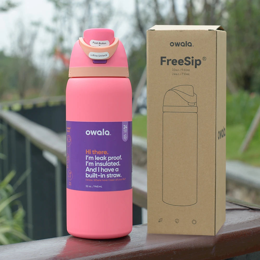 Insulated Stainless Steel Water Bottle with Straw, BPA-Free Sports Water Bottle, Great for Travel, 24Oz/32 Oz