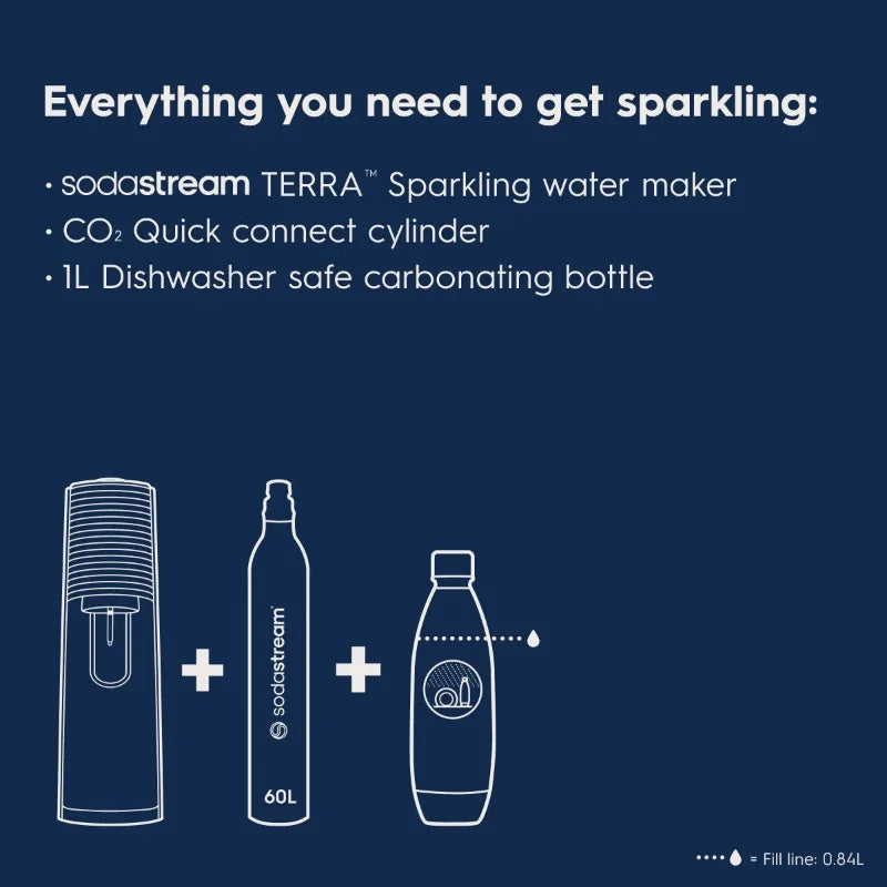 Sparkling Water Maker with CO2 and Carbonating Bottle