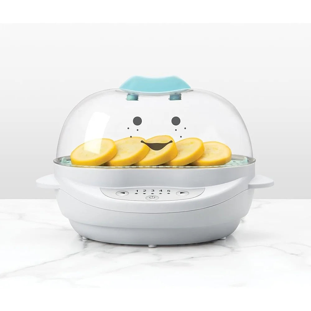 Turbo Food Steamer Baby Food Sterilizer Defroster with Timer 5 Steam Settings Dishwasher Safe Easy Cleanup
