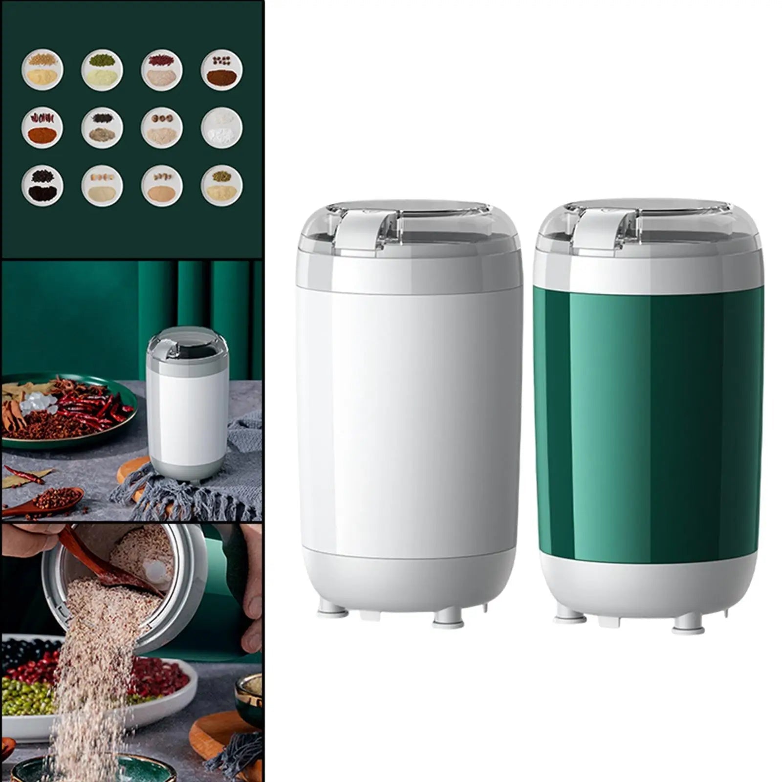 Coffee Bean Grinder Herb Grinder, Quick Grinding Electric Grinder for Herbs Grains