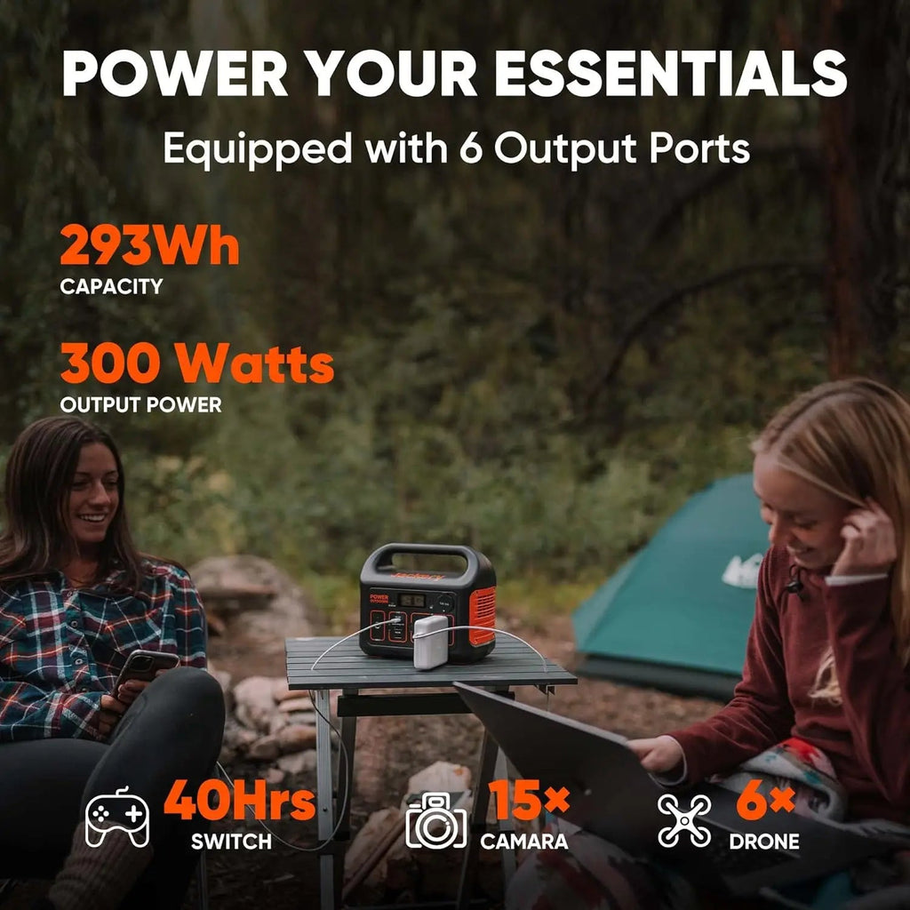 Portable Power Station Explorer 300, 293Wh Backup Lithium Battery, Solar Generator for Outdoors Camping Travel Hunting B