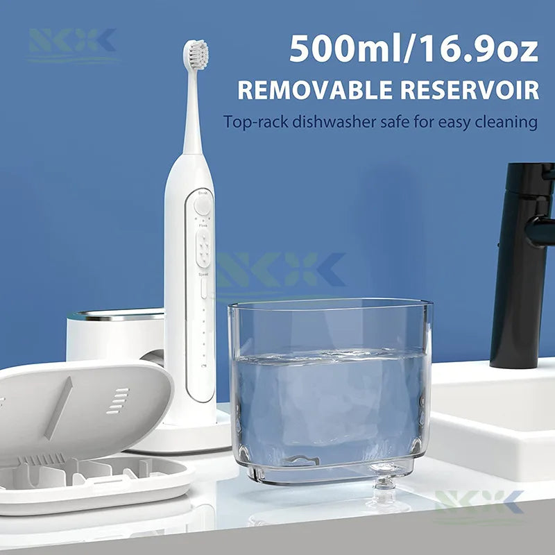 Electric toothbrush with water floss 2-in-1 toothbrush