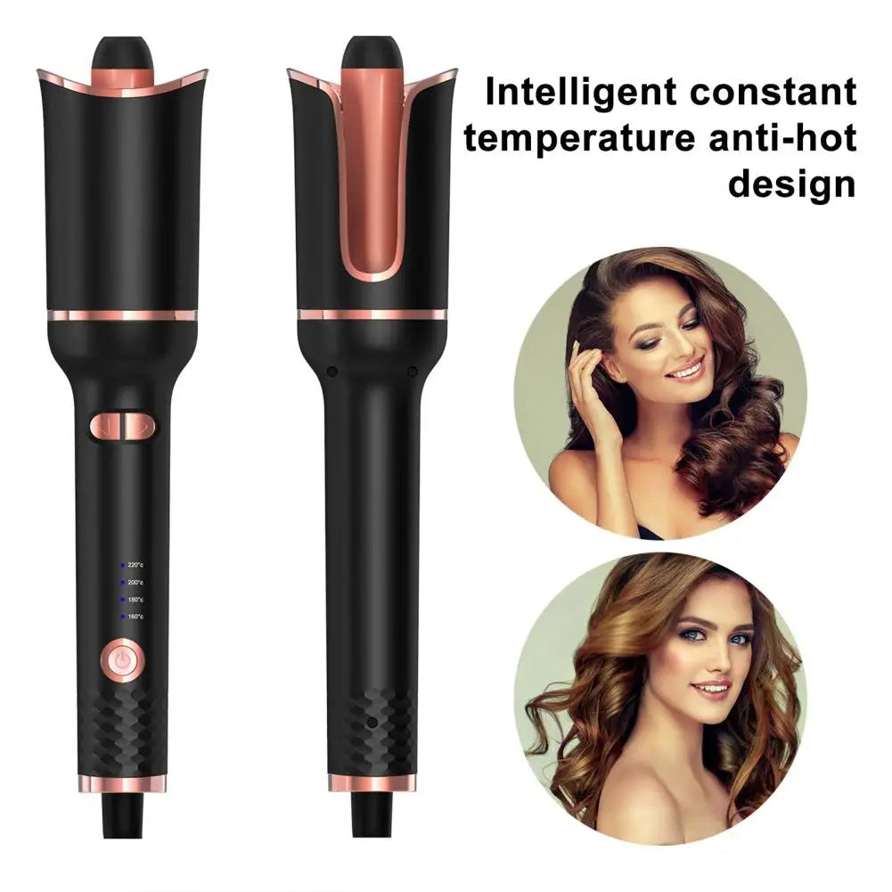 Automatic Hair Curler Mini Curling Iron Portable Electric Hair Curler with Adjustable Temperature Settings for Fast for Women