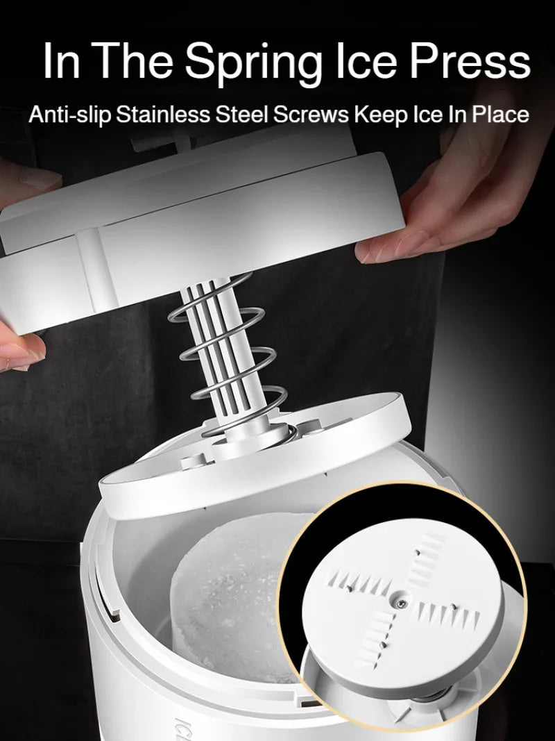 Summer Household Portable Hand-Cranked Small Ice Shaver Transparent Ice Crushing Ice Machine Ice Machine Cold Drink Hand-Cranked
