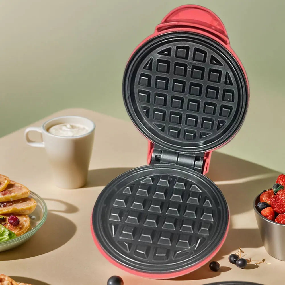 Waffle Iron Nonstick Electric Breakfast Maker Household Breakfast Electric Baking Pan for Quick Breakfasts Snacks and Desserts