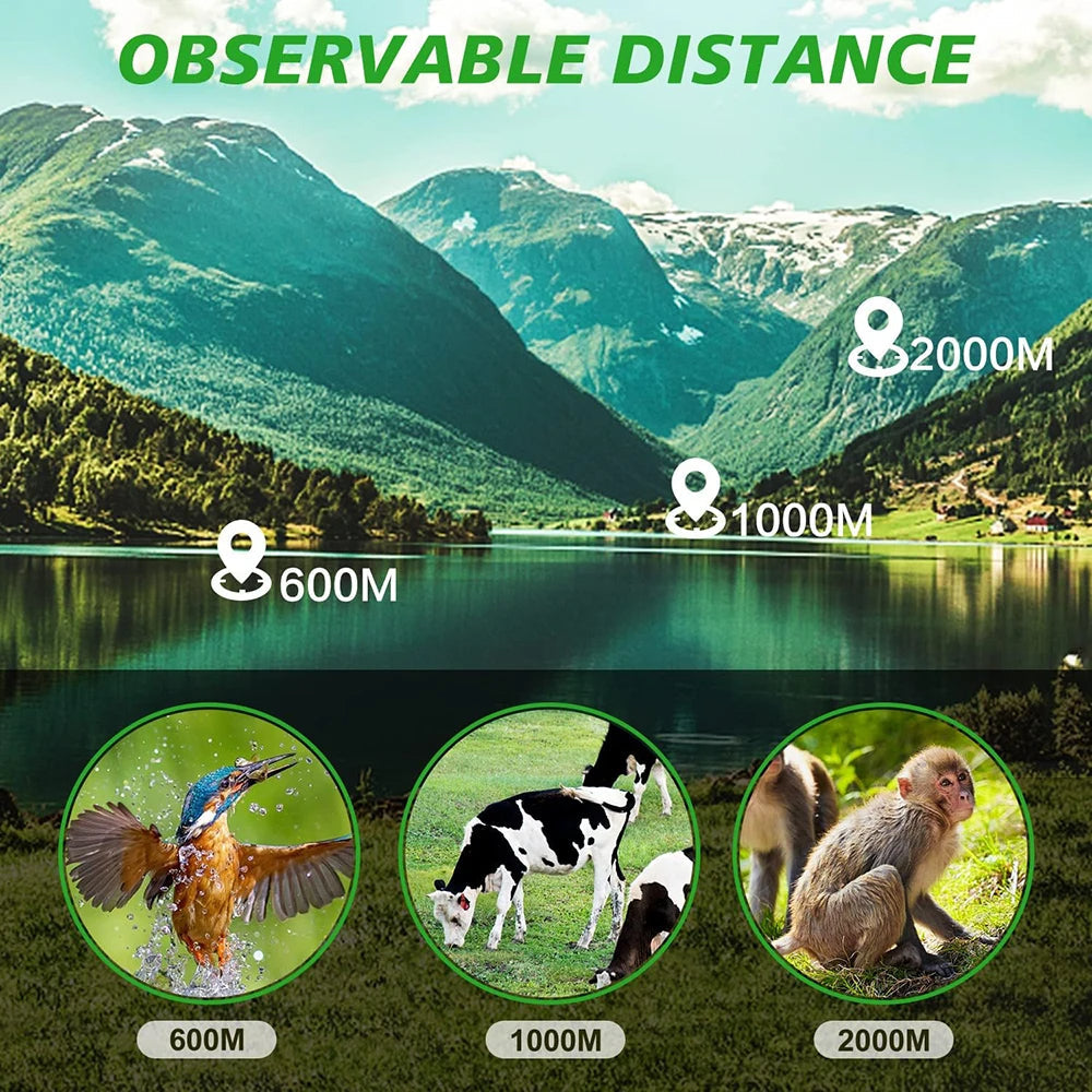 Monocular Telescope 8x42 High Power Monoculars Scope Compact Waterproof Fogproof Shockproof with Hand Strap for Adults Kids Bird