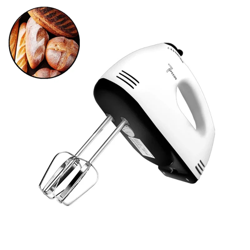 Mini 7-speed Electric Egg Beater White Handheld Household Automatic Mixer Egg White And Cream Beater