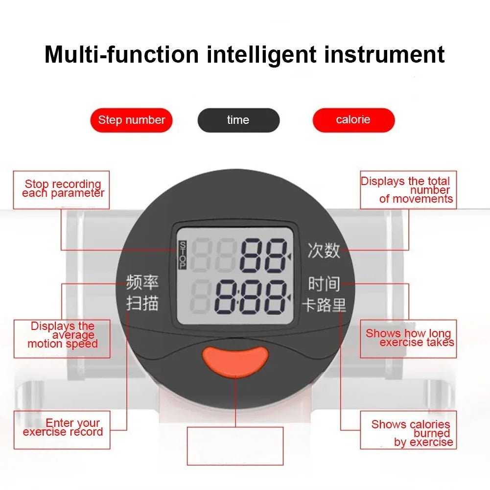 Mini Stepper Stair Stepper Max 120kg Twist Stepper Machine LED Display Slimming Treadmill with Pull Rope Exercise Equipment