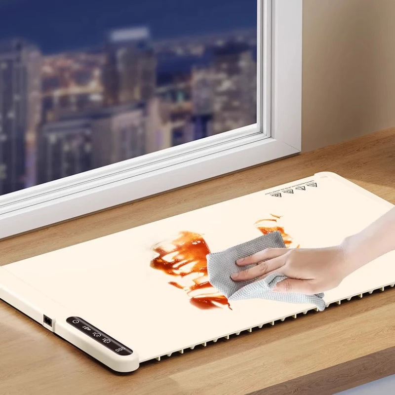 220V Multifunctional Electric Warming Tray Food Warmer Plate Foldable Portable Smart Food Fast Heating Mat With 3 Tem Setting