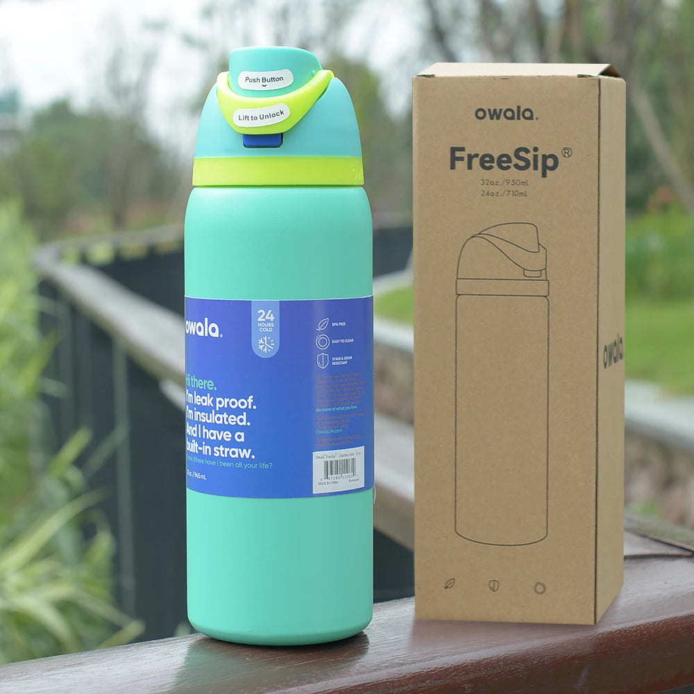 Insulated Stainless Steel Water Bottle with Straw, BPA-Free Sports Water Bottle, Great for Travel, 24Oz/32 Oz