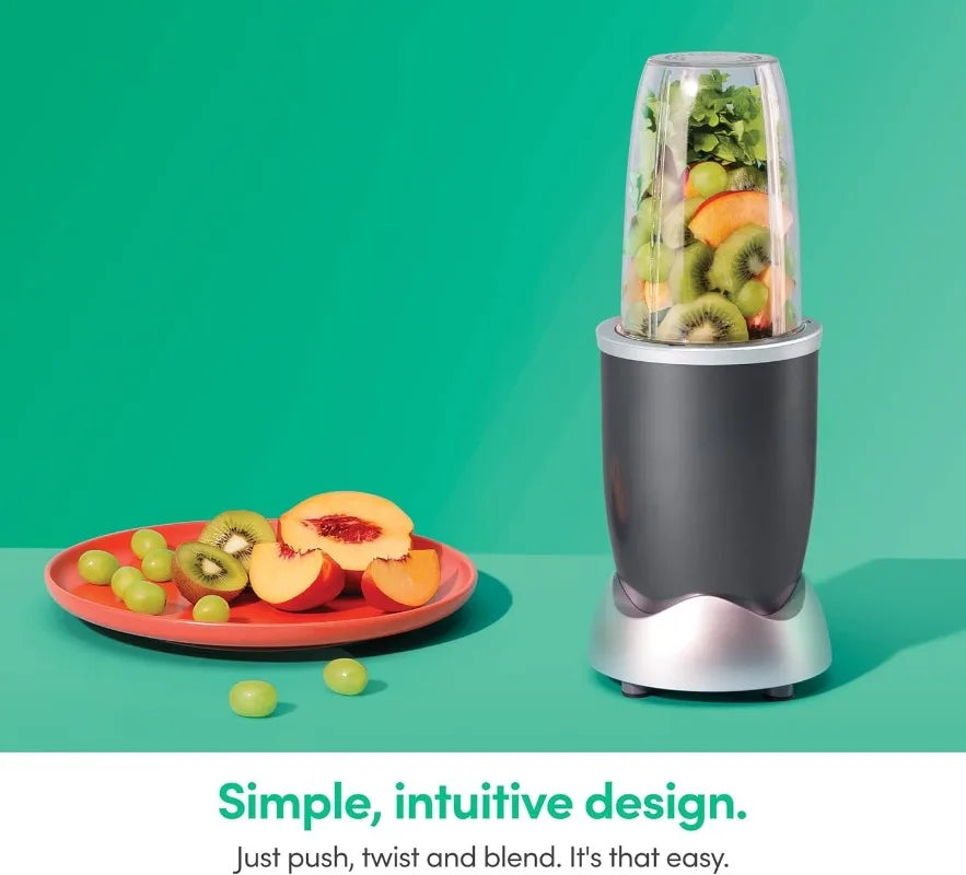 Personal Blender for Shakes, Smoothies, Food Prep, and Frozen Blending, 24 Ounces, 600 Watt, Gray, (NBR-0601)