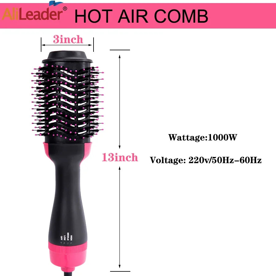 4-in-1 Hot Air Brush | Dryer, Straightener + Curler for Women | Awellz