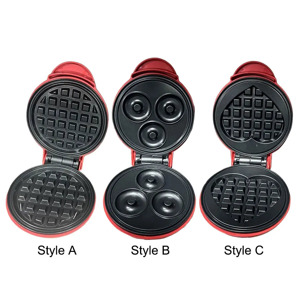 Waffle Iron Nonstick Electric Breakfast Maker Household Breakfast Electric Baking Pan for Quick Breakfasts Snacks and Desserts
