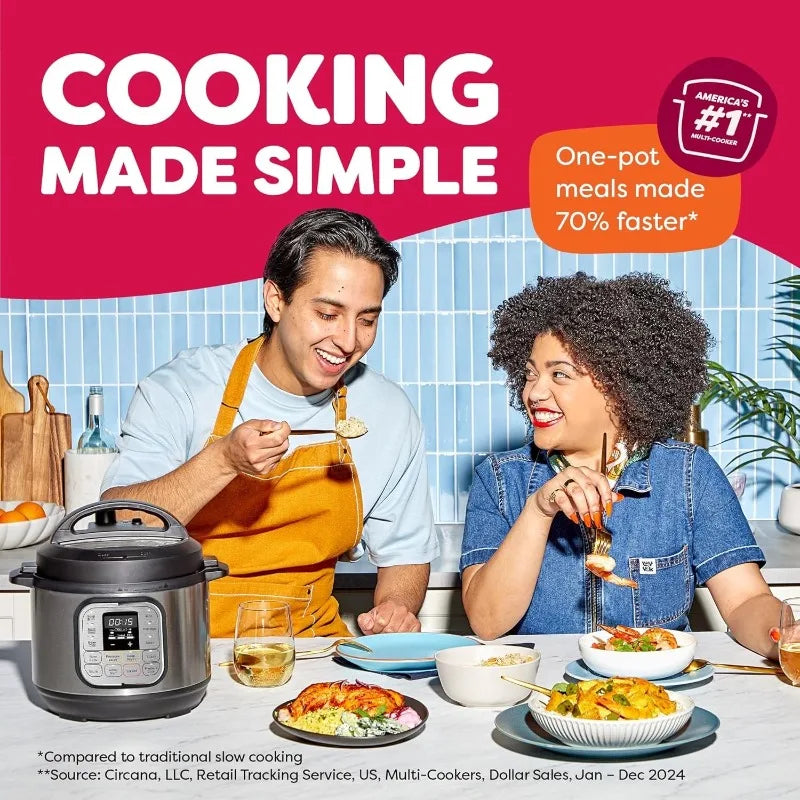 7-in-1 Mini Electric Pressure Cooker, Slow Rice Cooker, Steamer, Sauté, Yogurt Maker, Warmer & Sterilizer