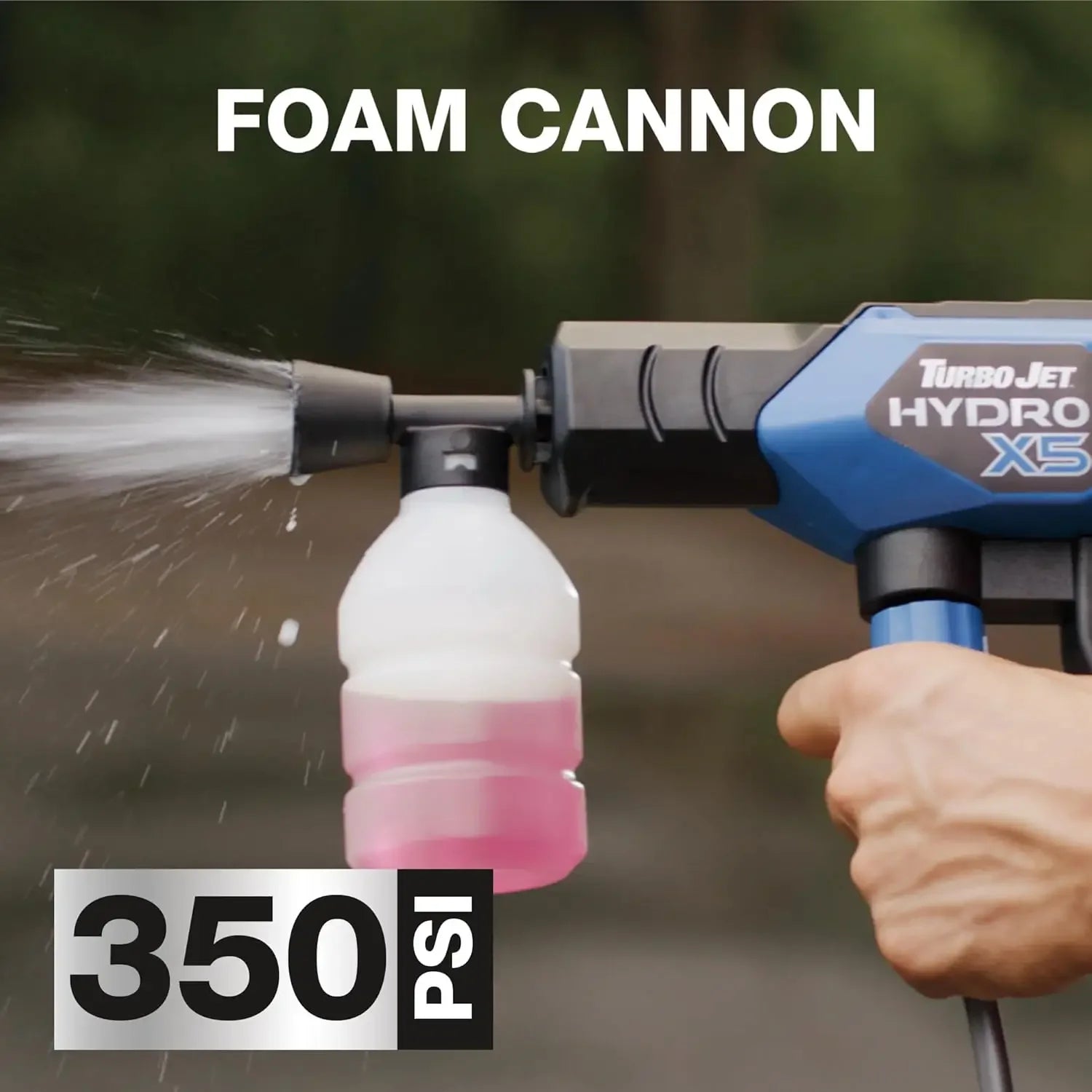 Portable Cordless Pressure Washer (21V 3000mAh Battery), 6-in-1 Nozzle, Dual Water Source, 16ft Detachable