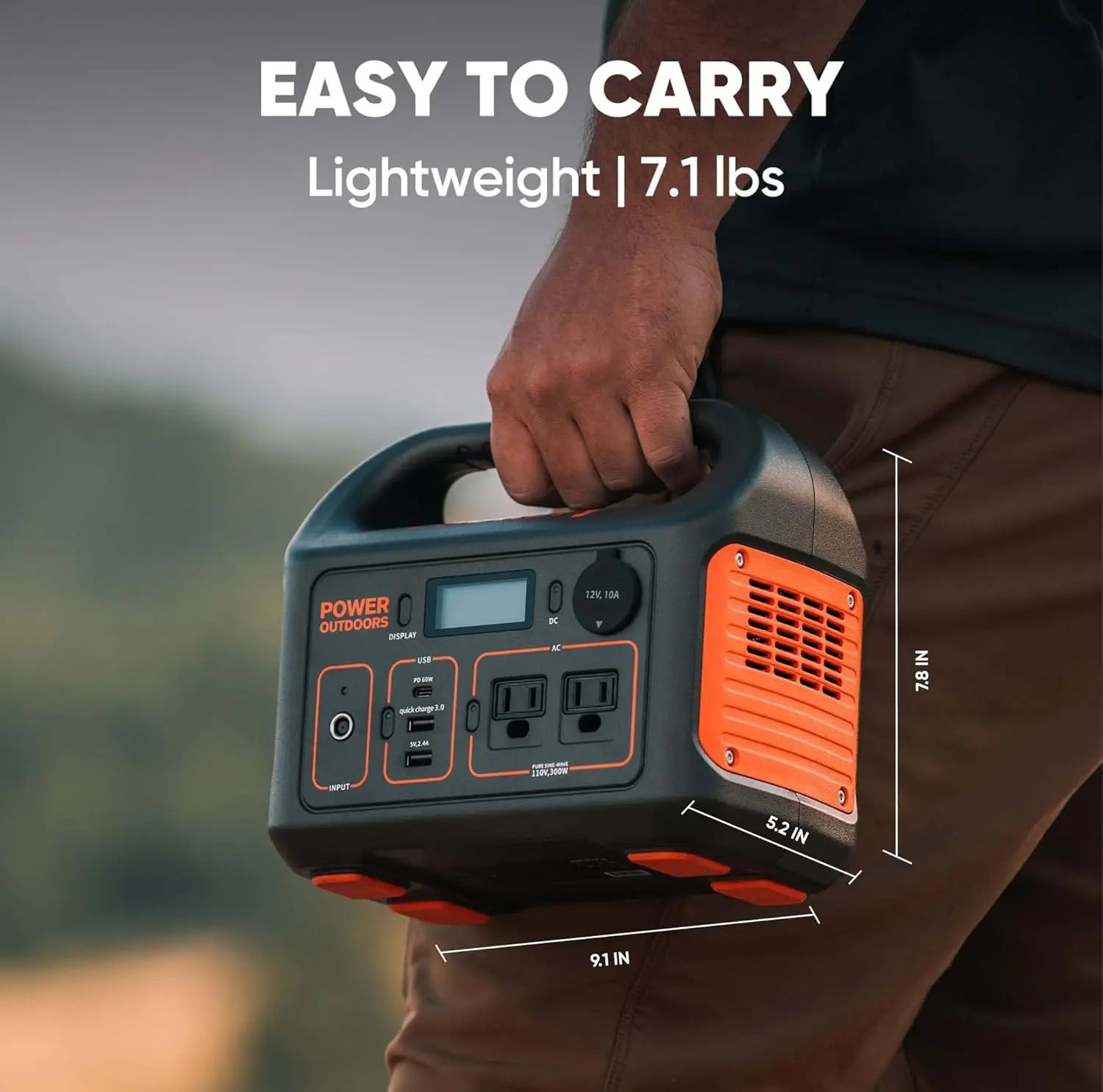 Portable Power Station Explorer 300, 293Wh Backup Lithium Battery, Solar Generator for Outdoors Camping Travel Hunting B