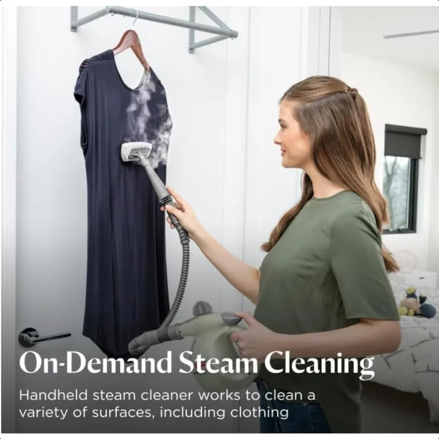 Steam Shot OmniReach handheld portable steam cleaner for tile grout windows bathrooms kitchens fabric steaming tool includes 10