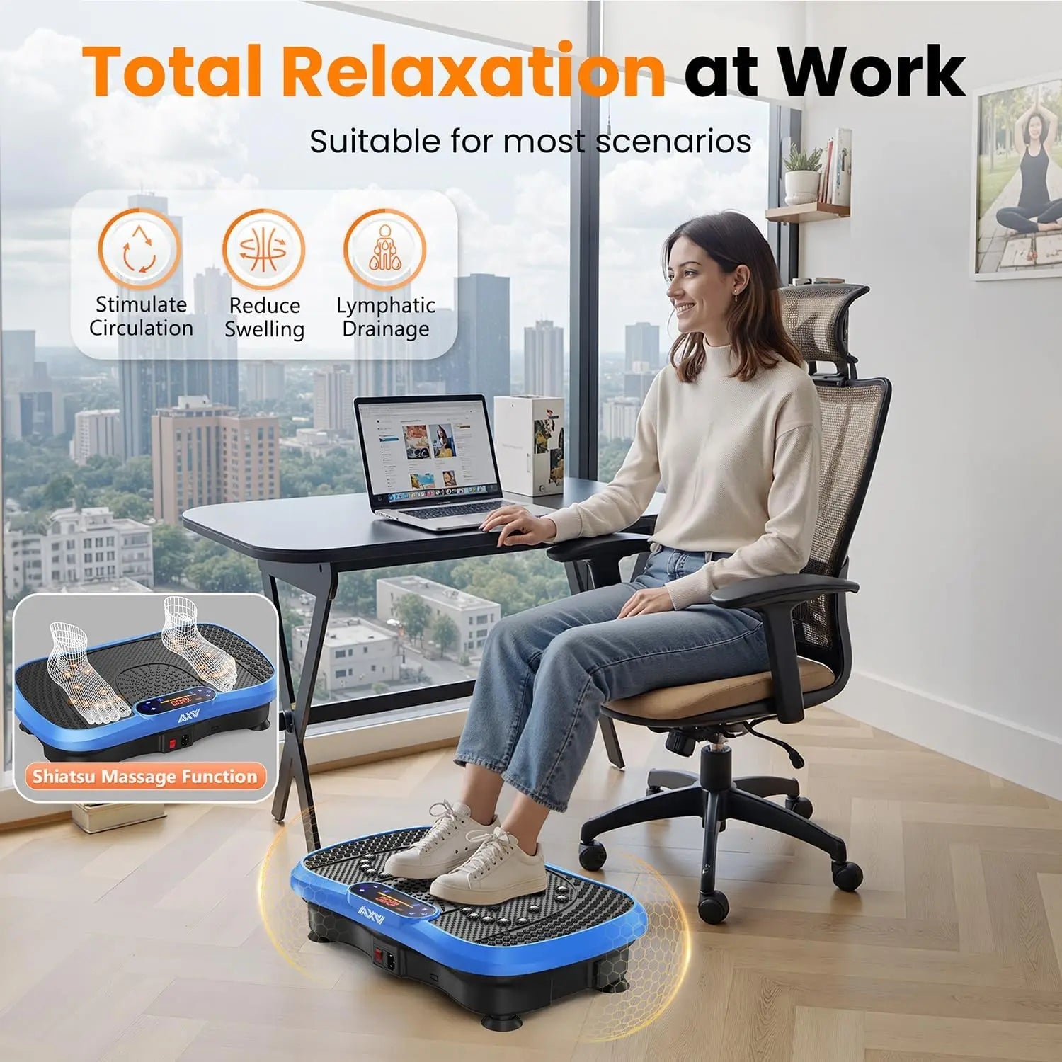 Vibration Plate Fitness Platform Exercise Machine Vibrating Lymphatic Drainage Shaking Full Body Shaker Workout Vibrate Stan