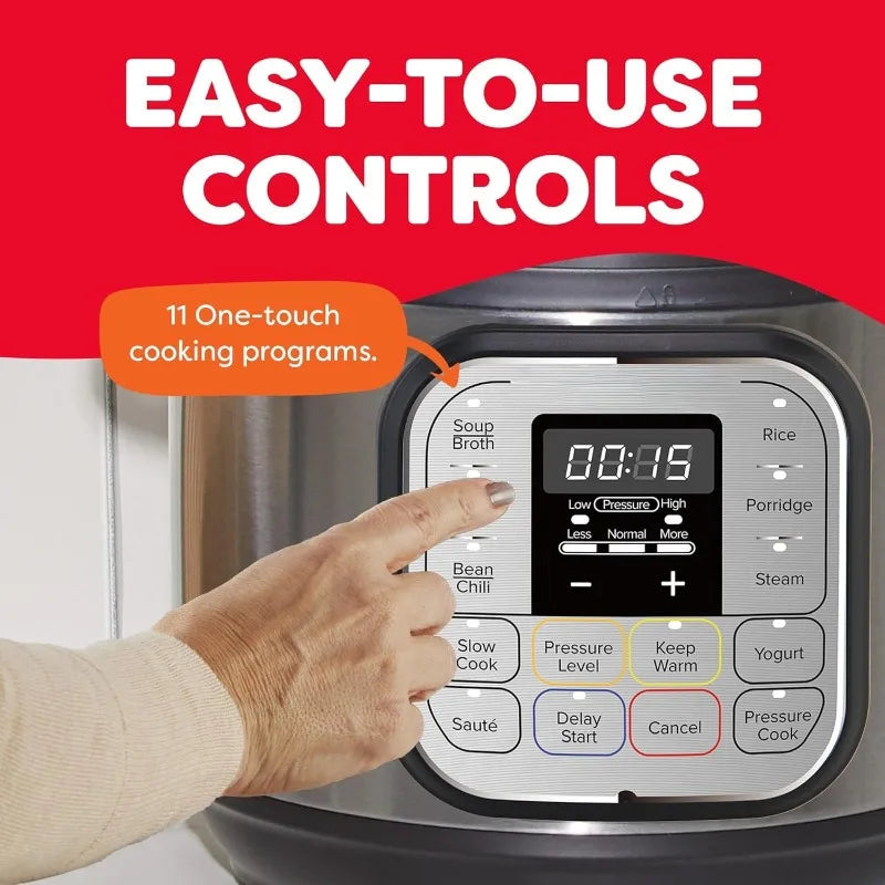 7-in-1 Mini Electric Pressure Cooker, Slow Rice Cooker, Steamer, Sauté, Yogurt Maker, Warmer & Sterilizer