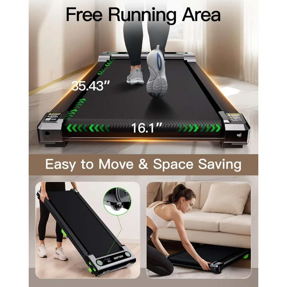 Walking Pad with Incline, Akluer Incline Treadmills for Home, 2.5 HP Under Desk Treadmill Small with Remote Control, Walking Pad