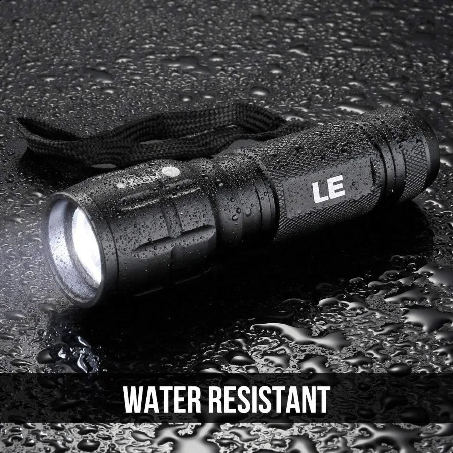 LED Flashlights High Lumens Small Flashlight Waterproof Adjustable Focus Flash Light for Outdoor Emergency AAA Batteries Includ