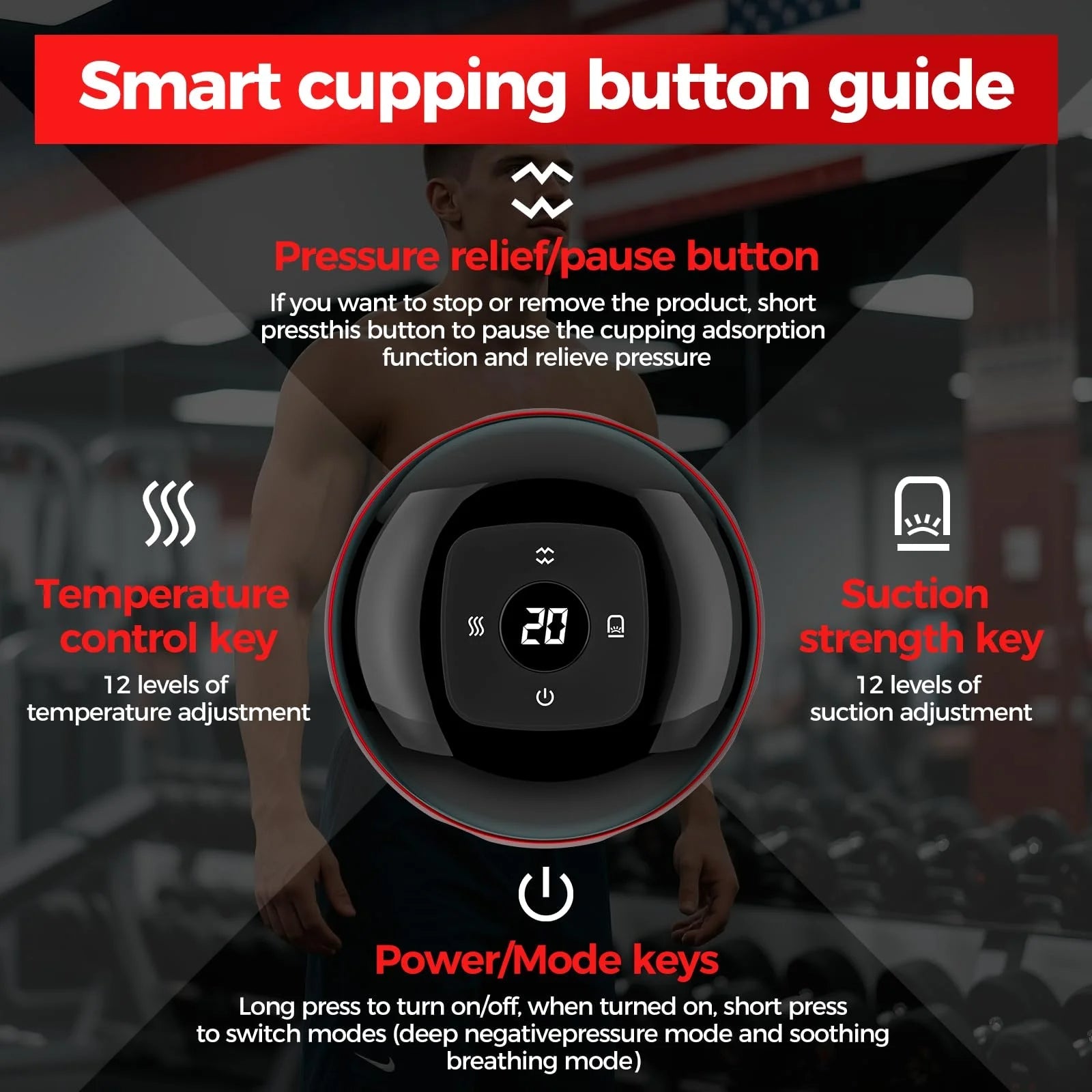 Recharge Electric Vacuum Cupping Therapy Set Skin Scraping Massage Guasha Wireless Slimming Body Fat Burner 6/12 Level Cupping