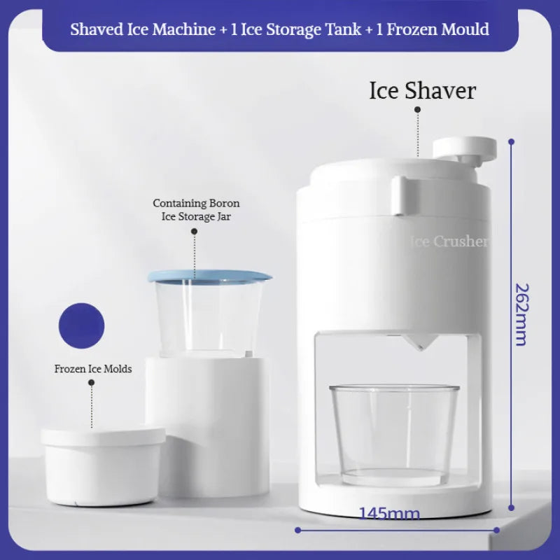 Summer Household Portable Hand-Cranked Small Ice Shaver Transparent Ice Crushing Ice Machine Ice Machine Cold Drink Hand-Cranked