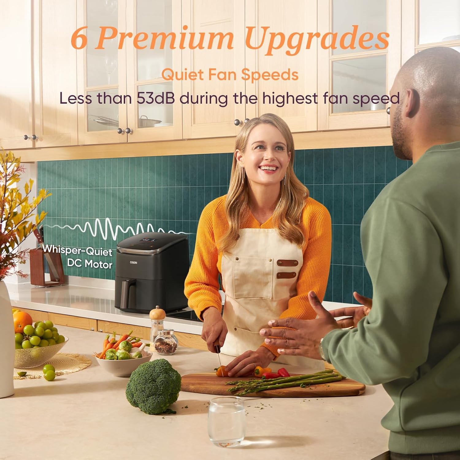 Air Fryer 9-in-1, Compact & Large 6-Qt, Fast Turbo Modes, 90–450°F Precise Heat for Even Results, Up to 95% Less Oil*, Ro