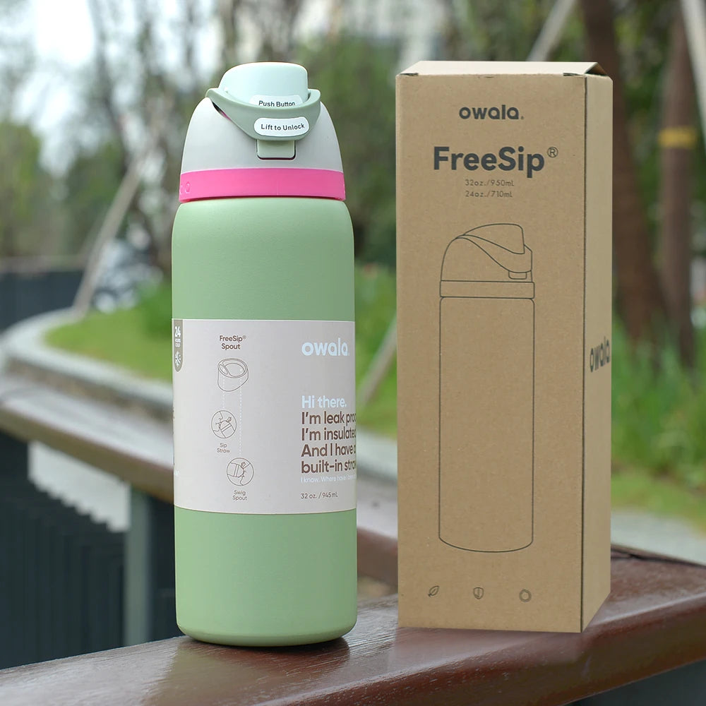 Insulated Stainless Steel Water Bottle with Straw, BPA-Free Sports Water Bottle, Great for Travel, 24Oz/32 Oz