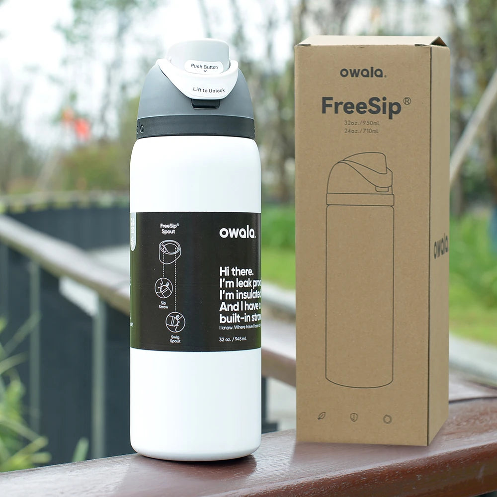 Insulated Stainless Steel Water Bottle with Straw, BPA-Free Sports Water Bottle, Great for Travel, 24Oz/32 Oz