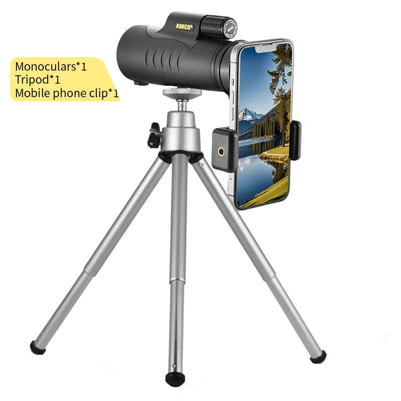 Monocular Telescope 8x42 High Power Monoculars Scope Compact Waterproof Fogproof Shockproof with Hand Strap for Adults Kids Bird