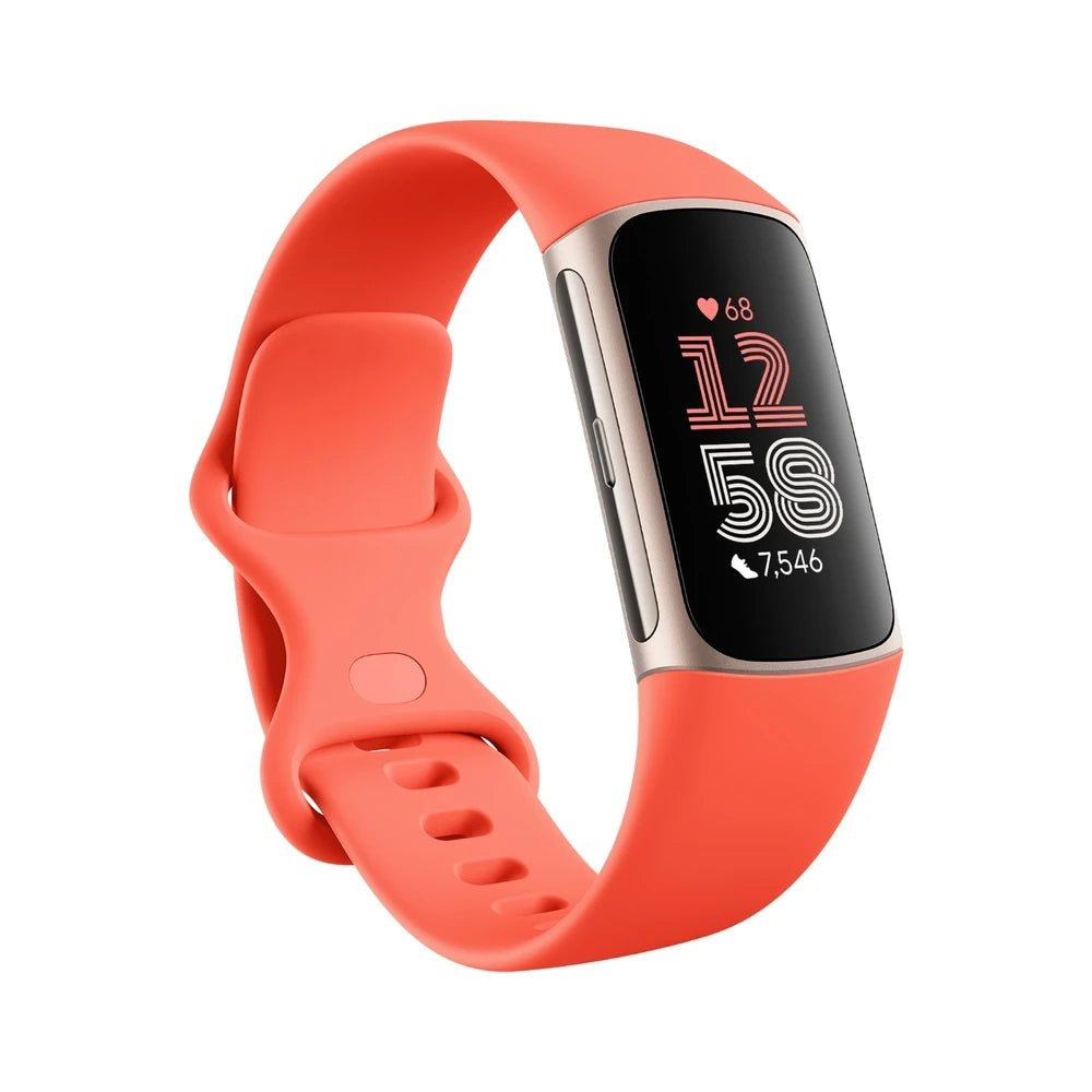 Fitbit Charge 6 Fitness Tracker with Google apps, Heart Rate on Exercise Equipment, 6-Months Premium Membership Included, GPS