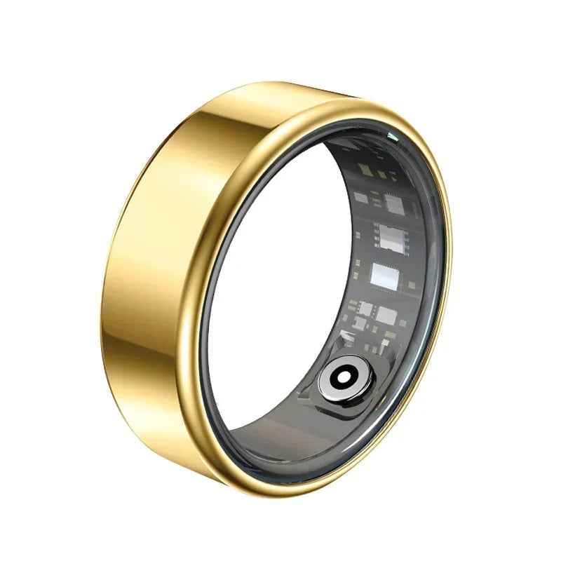 Smart Ring for Men Women Military Grade Titanium Steel Shell Health Monitoring IP68 & 3ATM Waterproof Multi-sport Modes