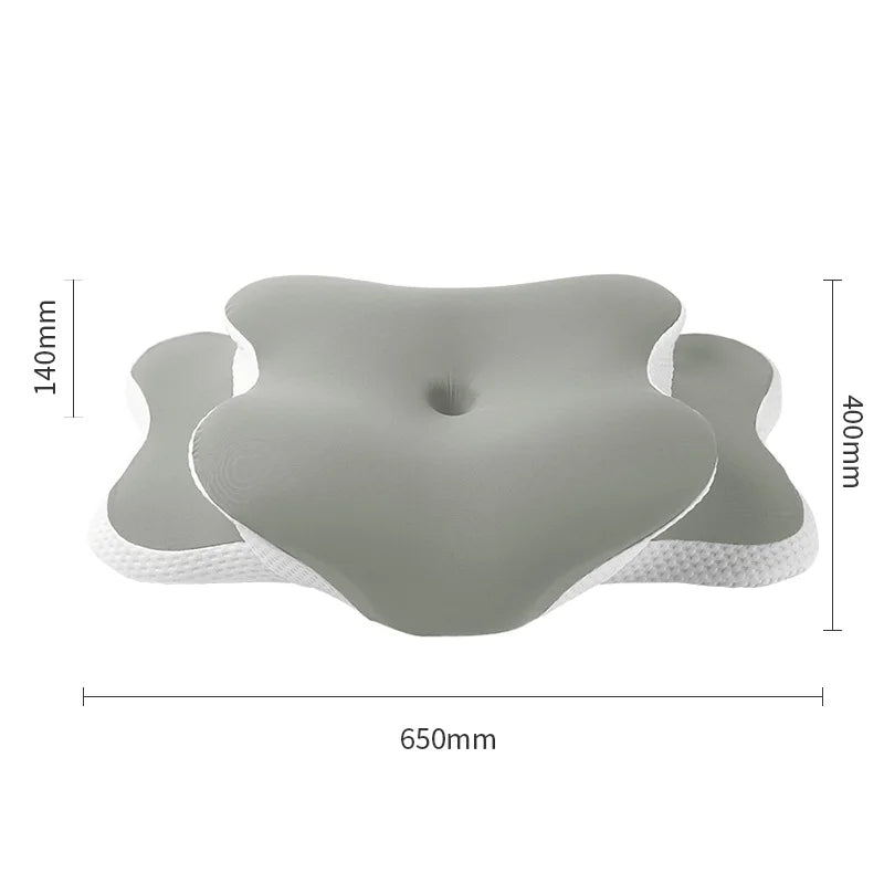 Ergonomic Cervical Pillow Memory Foam Pillow Neck Pain Relief Comes With Ice Silk Pillowcase Adjustable For Back Side Sleepers