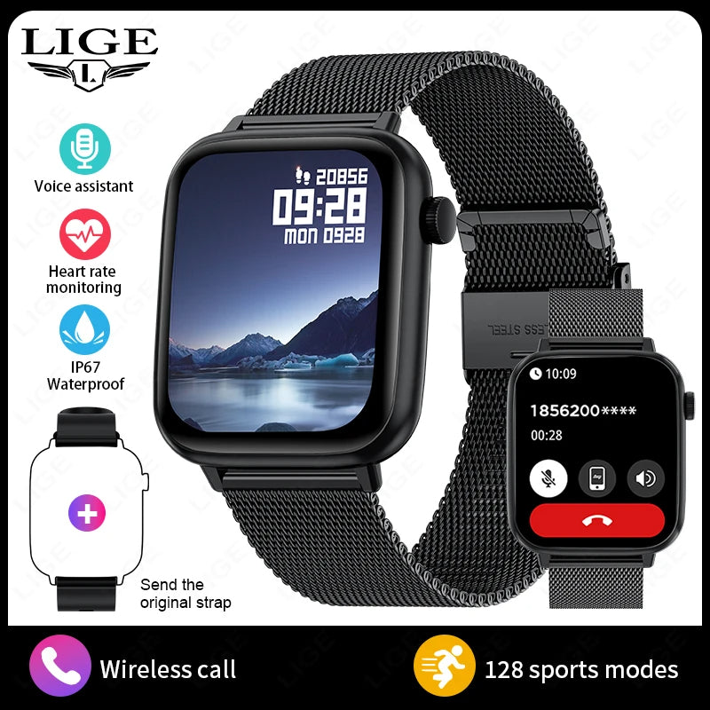 Women Smart Watches 1.83 Inch HD Display Answer Make Call Message Preview Sport Modes DIY Dial Weather Forecast For Men New