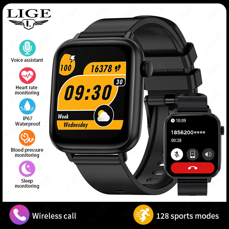 Women Smart Watches 1.83 Inch HD Display Answer Make Call Message Preview Sport Modes DIY Dial Weather Forecast For Men New