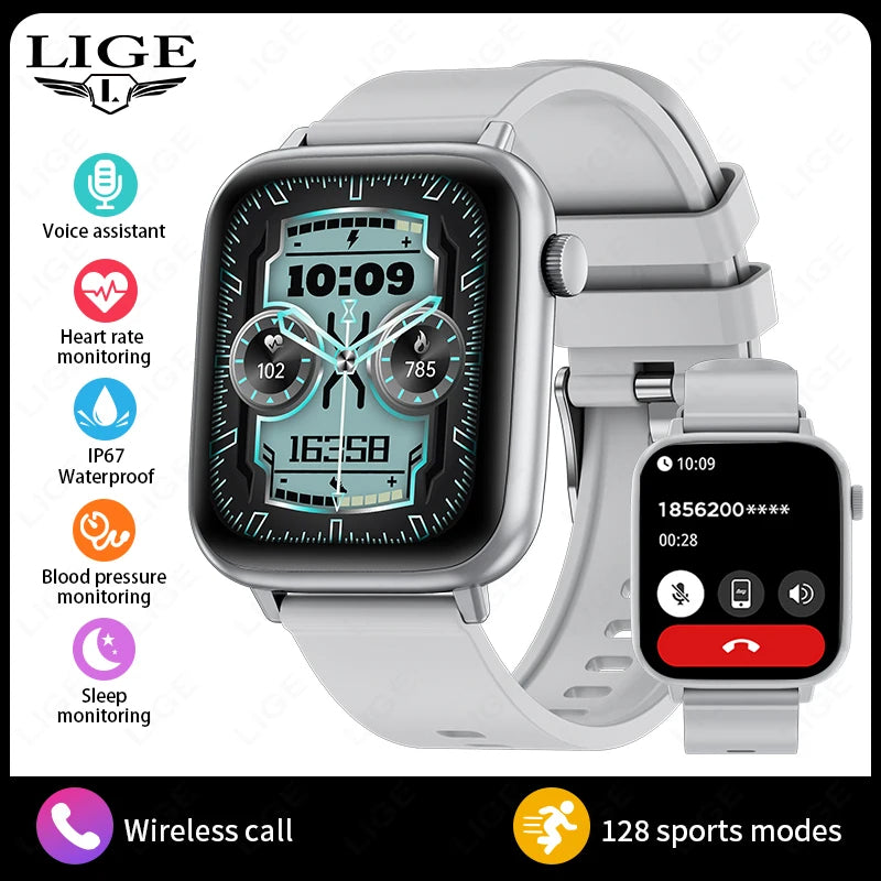 Women Smart Watches 1.83 Inch HD Display Answer Make Call Message Preview Sport Modes DIY Dial Weather Forecast For Men New