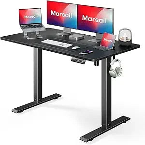 Electric Height-Adjustable Standing Desk for Home Office, 48"x24" with 4 Memory Settings