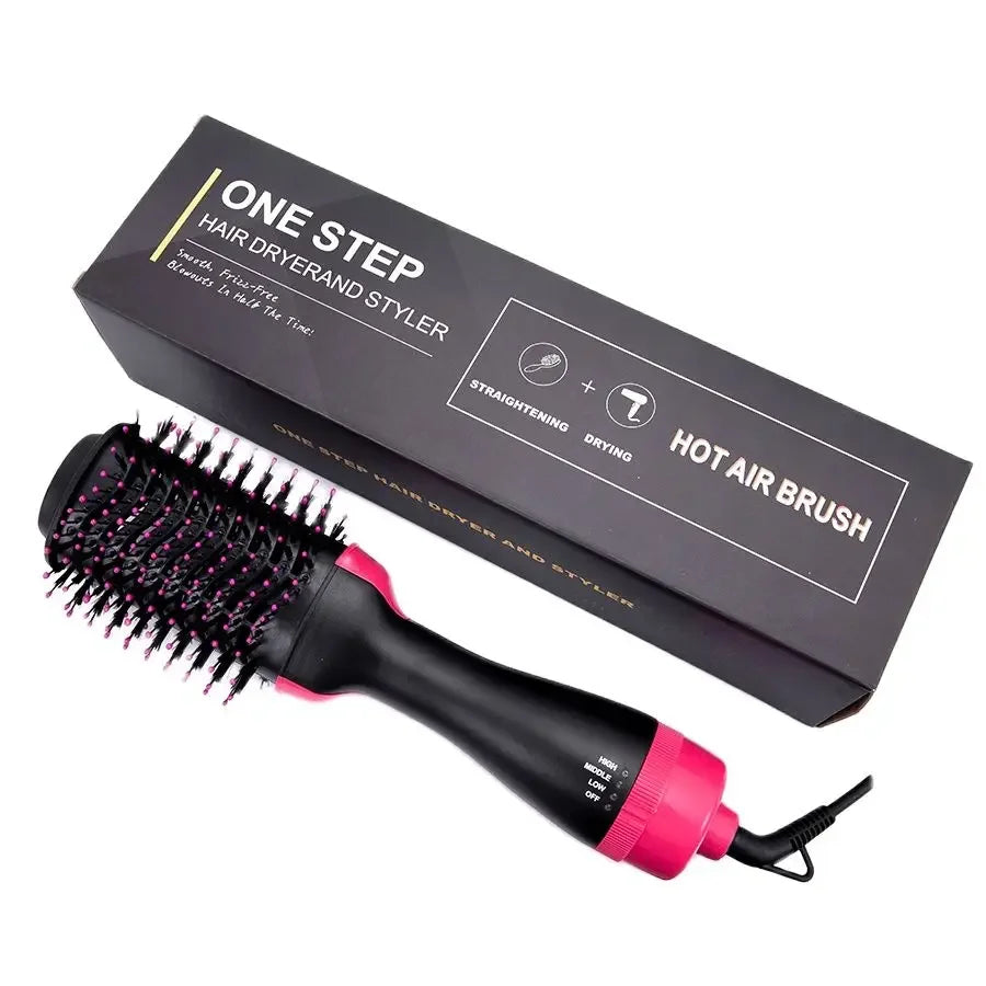 4-in-1 Hot Air Brush | Dryer, Straightener + Curler for Women | Awellz