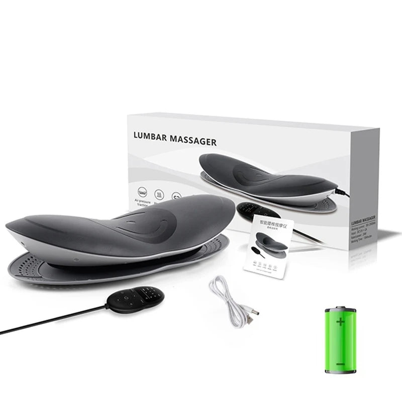 Electric Lumbar Traction Device Waist Back Massager with Heat for Lumbar Spine Fatigue Relief Back Stretcher for Sciatica Pain